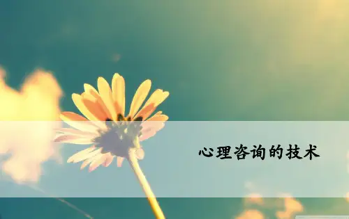 心理咨询的技术