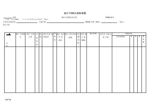 FMEA标准表