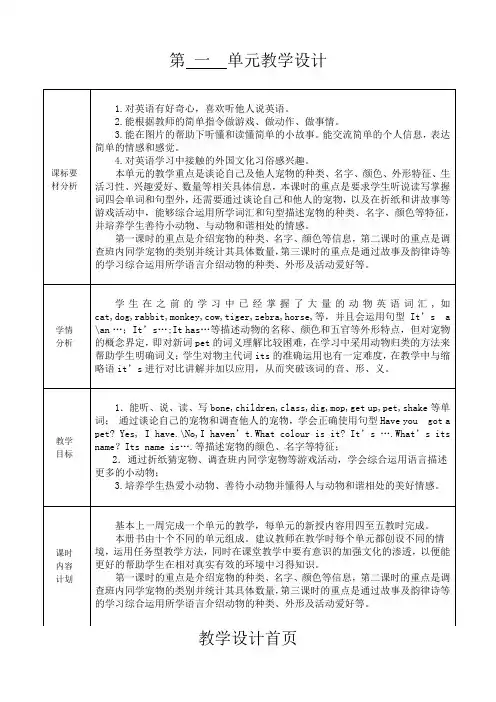 4BM2U1教案