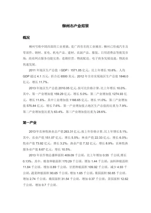 柳州市产业简况