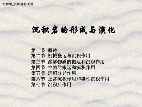 沉积岩形成与演化
