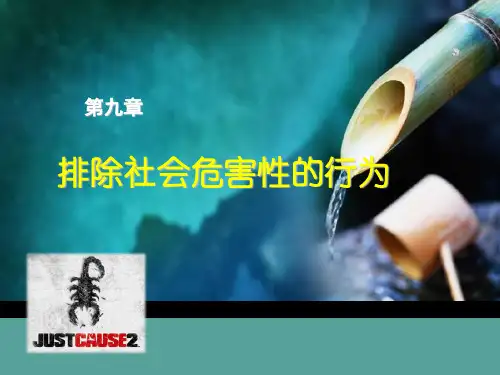 第九章排除社会危害性的行为精品PPT课件
