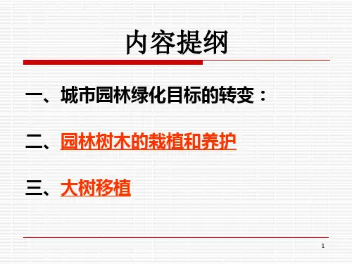园林树木的栽植养护和大树移植