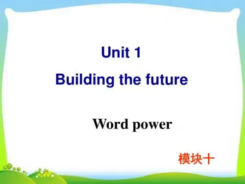 牛津译林版高中英语Module 10 Unit 1 Word power教学课件