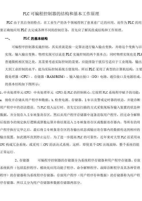 PLC可编程控制器的结构和基本工作原理