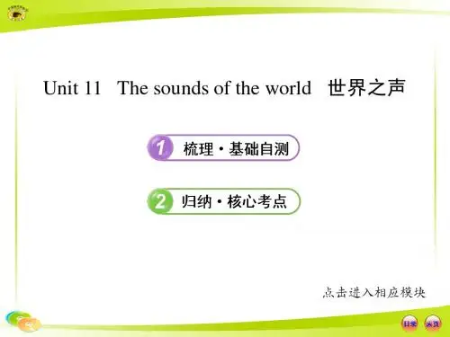 广西2013版英语复习方略课件:BookⅠ Unit 11 The sounds of the world