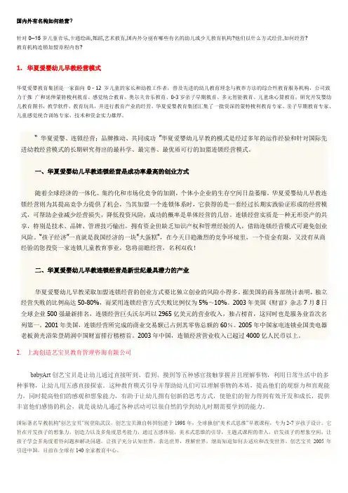 国内外有名构如何经营.