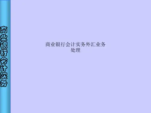 商业银行会计实务外汇业务处理