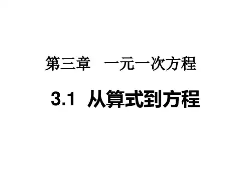 人教版七年级数学上册第三章一元一次方程PPT课件全套