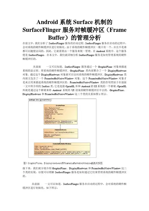 Android系统Surface机制的SurfaceFlinger服务对帧缓冲区(Frame Buffer)的管理分析