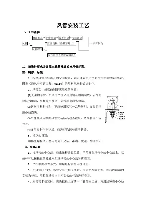 风管安装工艺