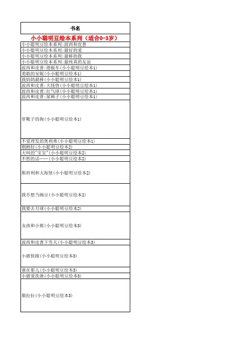 外研社卡通动漫·绘本书单