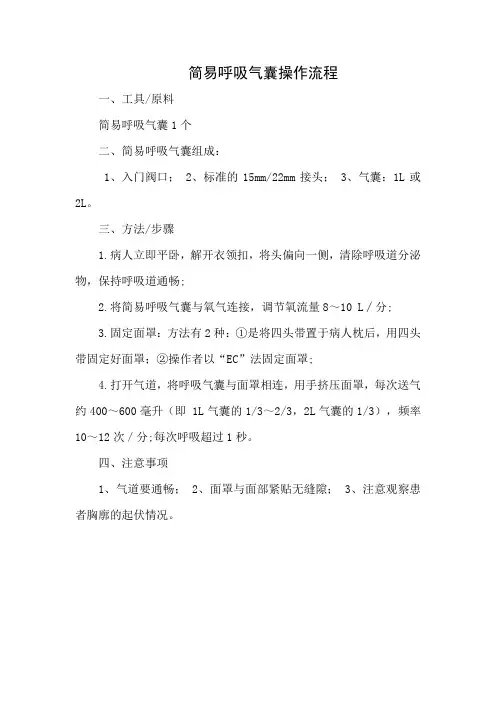简易呼吸气囊操作流程 3