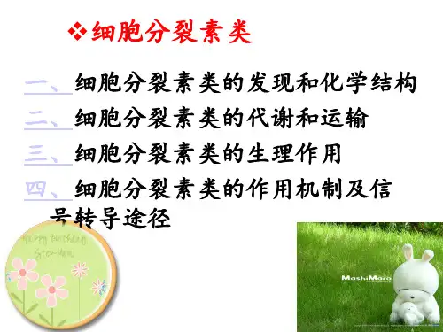 植物生长物质与细胞信号转导(细胞分裂素类)
