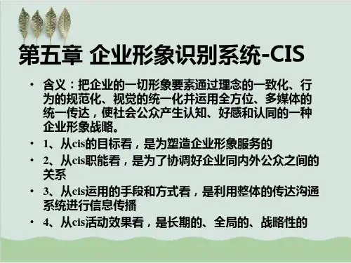 企业形象识别系统-CIS介绍PPT课件( 38页)