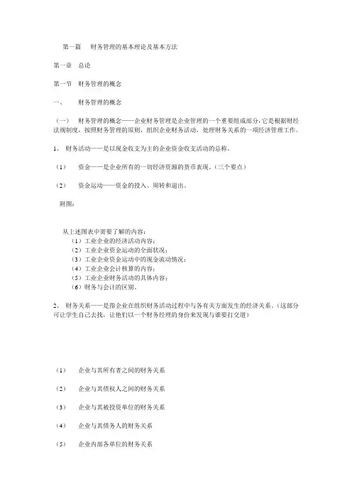财务管理第一章
