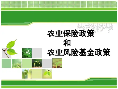 农业保险讲解汇总  ppt课件