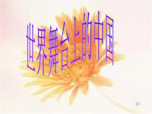 世界舞台上的中国之中国的声音