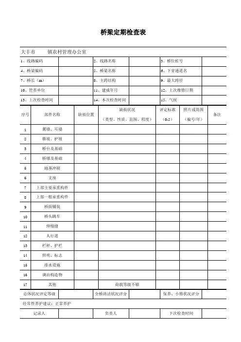桥梁定期检查表20120802