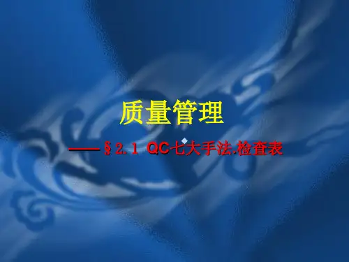 2.3.QC七大手法.检查表