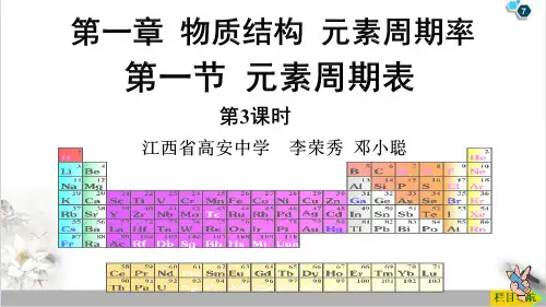 课件_人教版必修二元素周期表-PPT课件_优秀版