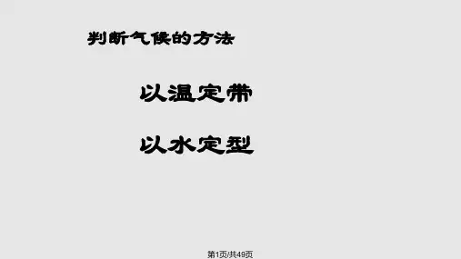 高一政史地世界主要气候类型PPT课件