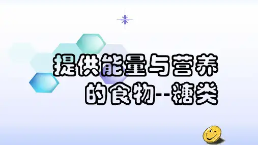 提供糖类与营养的食物-糖类PPT