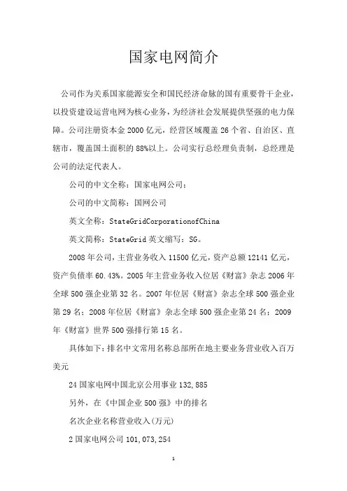 国家电网简介