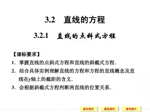 3.2.1 直线的点斜式方程