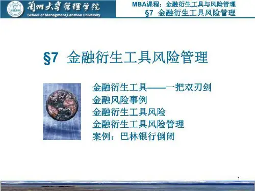 金融衍生工具风险管理