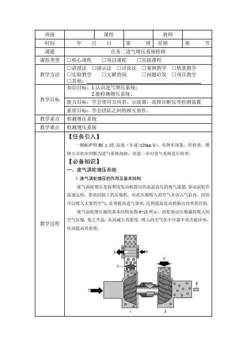 进气增压系统教案