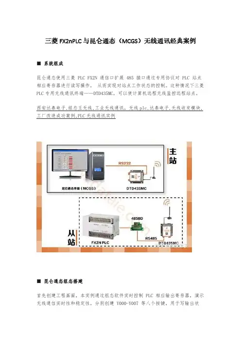 三菱FX2nPLC与昆仑通态(MCGS)无线通讯经典案例