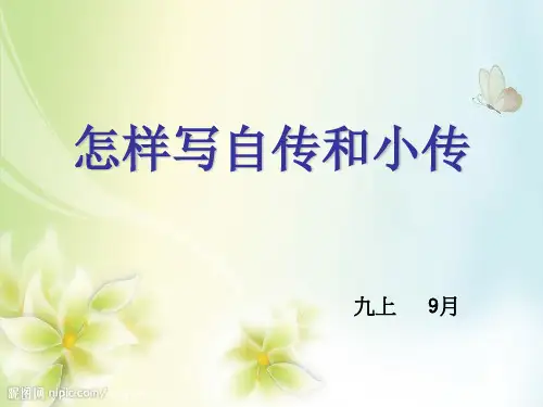 写自传、小传