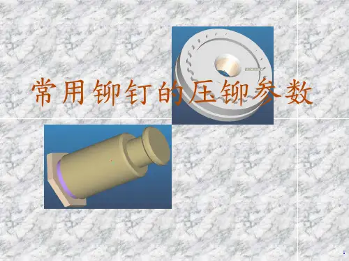 常见铆钉的压铆参数
