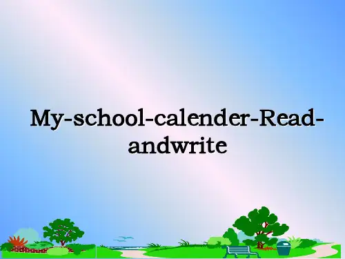 最新My-school-calender-Read-andwriteppt课件