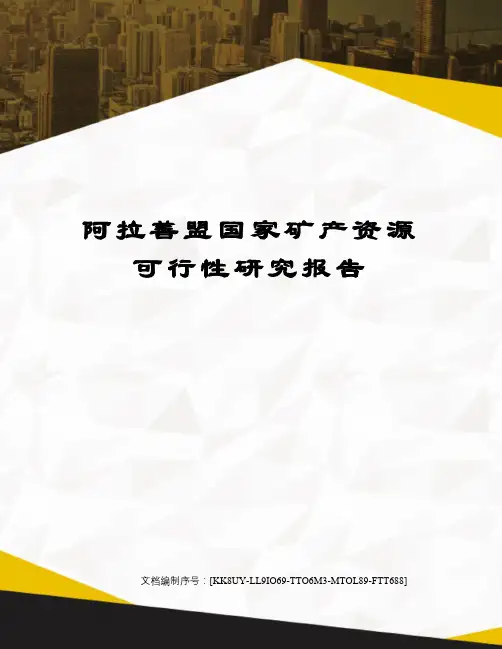 阿拉善盟国家矿产资源可行性研究报告
