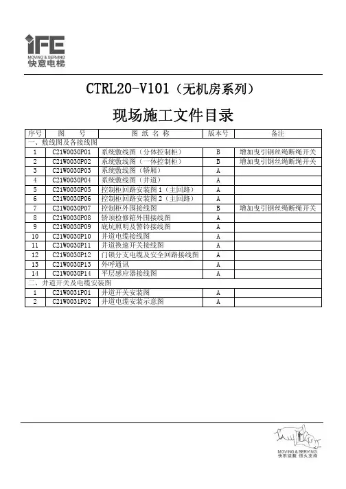 快意电梯CTRL20-V101无机房原理图