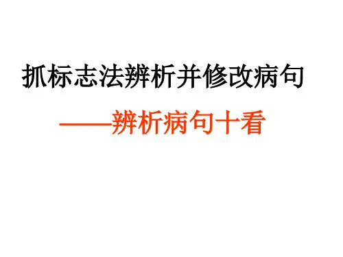 病句辨析十看(公开课)