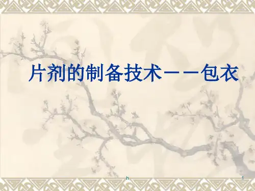 片剂的制备技术-包衣