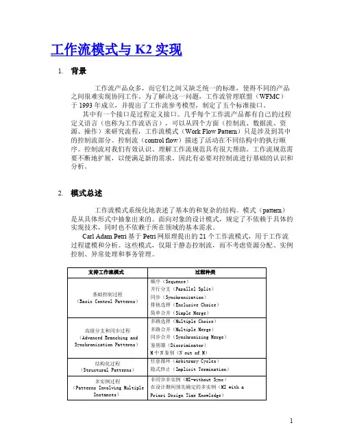 工作流模式与K2实现