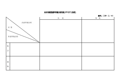 内部因素环境分析表