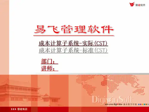 12-CST成本计算培训9.0