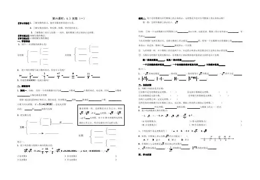 6.3实数(导学案)
