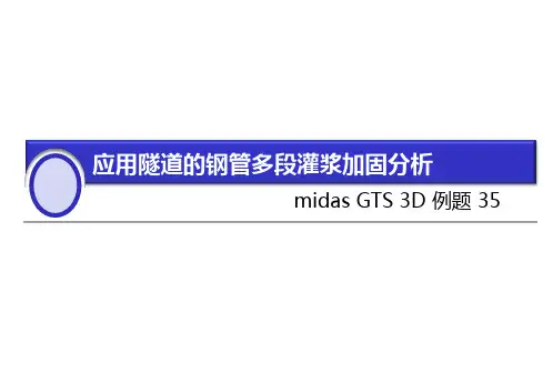 gts 3d 例题——应用隧道的钢管多段灌浆加固分析(课堂PPT)