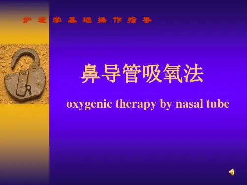 鼻导管吸氧法