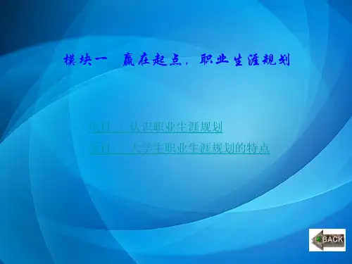 大学生职业生涯规划 模块1