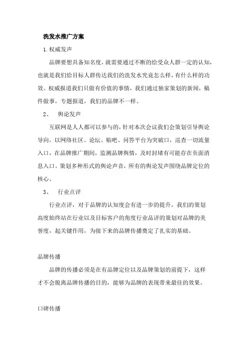 品牌推广方案