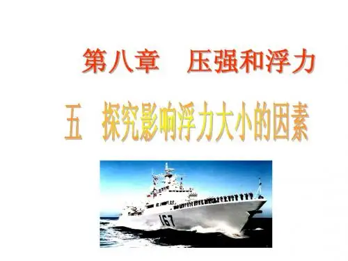 北师大版《8.5探究影响浮力大小的因素》ppt课件