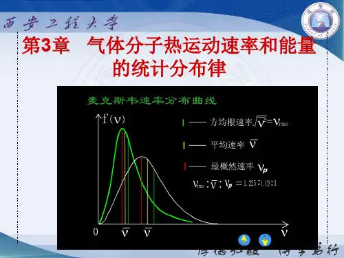 热学-统计物理3 第3章 气体分子热运动速率和能量的统计分布律