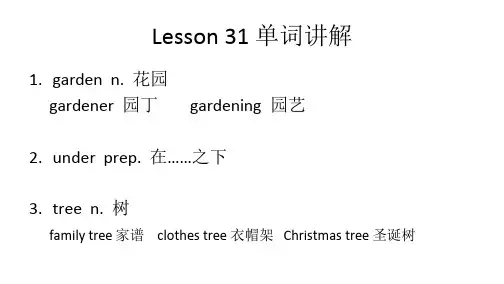 新概念英语第一册课件NCE1 Lesson 31-32